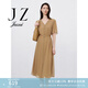 玖姿（JUZUI）商場(chǎng)同款優(yōu)雅輕盈肌理V領(lǐng)連衣裙女夏款JWEX50009 淺咖啡 L