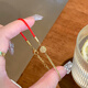 花有心柿福字紅繩手鏈女生款半鐲手串鈦鋼手鏈輕奢小眾國風(fēng)手繩新款手飾品 福字紅繩半鐲手鏈-鈦鋼