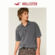 HOLLISTER美式25夏季街頭百搭短袖POLO衫T恤男裝324-5455 黑色 XL (180/116A)