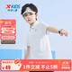 特步（XTEP）兒童童裝男女童柔軟舒適翻領(lǐng)短袖POLO衫 珍珠白 150