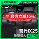 車(chē)麗友（CHELIYOU）專(zhuān)用 于15-20款北京現代ix25腳墊TPE全包圍后備箱墊地毯汽車(chē)用品 TPE單層+黑色雪妮絲 現代IX25