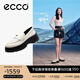 愛步（ECCO）七夕禮物 厚底樂福鞋女倪妮同款英倫風一腳蹬增高鞋 蹤跡220723 石灰色22072301378 38 （尺碼偏?。? title=
