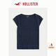 HOLLISTER25夏新款法式甜美辣妹田園風(fēng)修身碎花T恤女裝KI339-5196 海軍藍(lán) XS (160/84A)