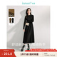 茵曼（INMAN）法式氣質(zhì)針織拼接連衣裙2025春秋女裝新品半高領(lǐng)長(zhǎng)袖A字打底長(zhǎng)裙 黑色 S