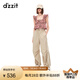 DZZIT【爆款補(bǔ)單】明星同款地素休閑褲春夏復(fù)古運(yùn)動(dòng)女3H2Q4071A 深卡其色 XS