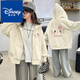 迪士尼（Disney）女童外套Kitty貓衛(wèi)衣外套2025春秋新款中大童開衫拉鏈休閑上衣潮 拉鏈杏色[春秋薄款]前后印星星 150