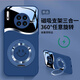 斯美 適用華為Mate30手機殼mate30Pro液態(tài)玻璃mate20保護套新款全包防摔360磁吸一體支架創(chuàng  )意笑臉潮牌 華為Mate30Pro【海軍藍】笑臉F287 金屬漆玻璃殼+360磁吸支架F28