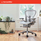 赫曼米勒（HERMAN MILLER）Aeron 座椅 礦石白電腦椅人體工學(xué)座椅辦公椅 甄享款 90-120度(含) 升降扶手 中號