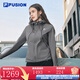 FILA FUSION斐樂潮牌梭織外套女2025新款時(shí)尚休閑拼色連帽上衣 默魅灰-DY M 165/84A/M