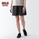 無(wú)印良品（MUJI）女式 水洗 平紋 短褲女夏 褲子 休閑短褲 多巴胺純棉全棉BEC27A3S 黑色 M 160/66A