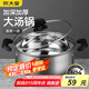 炊大皇湯鍋 304不銹鋼加厚 22cm小奶鍋煮面無涂層燉湯煲湯鍋