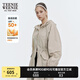 Teenie Weenie【UPF50+防曬】小熊防曬衣女夏季簡(jiǎn)約防紫外線(xiàn)長(cháng)款輕薄連帽外套女 卡其色 S (160)