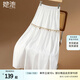 她池寬松款半身裙2025春夏新款女裝民族風(fēng)松緊腰中長款A(yù)字裙