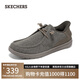 斯凱奇（Skechers）閃穿鞋男鞋夏季透氣休閑鞋一腳蹬商務(wù)板鞋軟底豆豆鞋帆布鞋210959