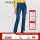 PORTS寶姿秋冬新品女裝中腳口牛仔長(zhǎng)褲LM9P018NZD013 牛仔藍(lán) L (8)