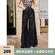 ELLE藍(lán)色復(fù)古高腰顯瘦牛仔褲女2025夏季新款小個(gè)子通勤寬松闊腿褲 藍(lán)色 S