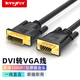 TENGFEI DVI轉VGA轉接頭線 DVI24+1數(shù)字高清轉換器 筆記本電腦顯卡投影儀顯示器連接線