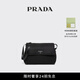 PRADA/普拉達(dá)【禮物】女士Re-Nylon加襯大號郵差包女包 黑色