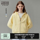 Teenie Weenie小熊女裝衛(wèi)衣2025春季新款休閑通勤簡(jiǎn)約舒適連帽外套 黃色 M