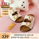 他她（TATA）復(fù)古勃肯拖鞋女鞋厚底沙灘外穿涼鞋2025夏季新款 米白 37