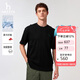 哈吉斯（HAZZYS）男裝 25夏華夫格棉短袖T恤ASTZE0CBX83 黑色BK XL（180/100A50）