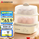 志高（CHIGO）煮蛋器蒸蛋器 定時(shí)自動斷電小蒸鍋 家用雙層煮蛋神器電蒸鍋 配304鋼蒸碗JPZDQ661