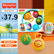 費雪(Fisher-Price)嬰兒玩具搖鈴球 兒童手抓訓練球感知球 新生兒禮盒 初級訓練球套裝(5個)