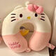 三麗鷗Hello Kitty頸枕可愛(ài)凱蒂貓U型枕哈嘍kt午睡枕抱枕靠墊玩偶 雙拼kt貓枕頭【收藏關(guān)注加急發(fā)貨 kt貓u型枕【面料升級+旗艦品質(zhì)】