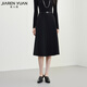 佳人苑（JiaRenyuan）半身裙女2025年冬季新款側邊拉鏈縫合腰袢側邊實(shí)用插袋A字裙身 黑色 L