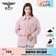 BOY LONDON【甜粉英倫】秋情侶款粉色外套滿印潮流長(zhǎng)袖襯衫N21900 粉色 XS