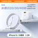 圖拉斯小冰塊Lite【新國標(biāo)3C】適用蘋果充電器30w20w氮化鎵45w快充iPhone16 1514promax充電頭套裝充電線 【15-16套裝】白色頭+雙C口快充線 30w系列【店長推薦】