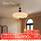 ShareDon中古吸頂燈臥室法式奶油led圓形現(xiàn)代簡(jiǎn)約花朵2025新款房間中山燈 花瓣58cm-三色變光-柔光燈罩