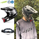 BATFOX騎行頭盔山地自行車全盔防摔帶風鏡BMX越野速降綠林道安全帽男女 黑銀+黑框透明風鏡 M(53-56CM)