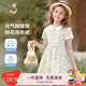Classic Teddy女童連衣裙兒童短袖裙子中小童裝田園風(fēng)甜美碎花公主裙 碎花 130 