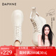 達(dá)芙妮（DAPHNE）馬丁靴女短靴2024新款春秋季英倫風(fēng)厚底小個子皮靴顯瘦百搭 米白色 單層 跟高7.2cm鞋寬11cm 37 (235mm) 標(biāo)準(zhǔn)碼
