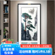 花木喜  迎客松玄關(guān)裝飾畫刺繡畫新中式蘇繡入戶走廊過道中式壁畫客廳畫 《迎客松》手工懸浮刺繡+蟬翼紗 80x160cm 胡桃木實木+銅飾框