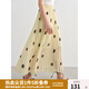 獨(dú)束大碼女裝波西米亞風(fēng)甜美百褶半身裙夏季新款高腰顯瘦法式半裙 日光黃-裙子 3XL （尺碼：5）