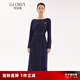 歌莉婭 三醋酸連衣裙  1A9L4K500 90U深寶藍(lán) S