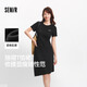 森馬（Semir）[商場同款]連衣裙女小心機(jī)扭結(jié)顯瘦2025夏開叉T恤裙101325114009