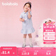 巴拉巴拉童裝兒童連衣裙女童寶寶裙子夏裝2025學(xué)院polo裙繡花208225111020