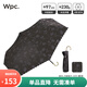 Wpc.遮陽(yáng)傘復古高顏值三折小巧晴雨兩用太陽(yáng)傘防曬防紫外線(xiàn)彎鉤傘黑膠花影復古傘-碳灰801-18067