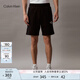 Calvin Klein Jeans夏季男士字母疊印ck松緊腰純棉休閑運動針織短褲J324250 BEH-太空黑 M
