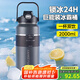 草莓生活（CMSH）保溫杯超大容量2000ml戶外72小時(shí)長(zhǎng)效保溫保冷杯水杯男士水壺便攜 灰色2000ml（雙飲+冷熱雙保）