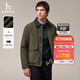 哈吉斯（HAZZYS）男裝 冬款PHIZ系列男外套寬松衣服【燈芯絨領(lǐng)】戶(hù)外休閑棉服男 深卡其色DK L （175/96A 48）