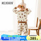 Milkbarn春秋兒童套裝寶寶加厚衣服男女童秋冬家居服童裝 奶油松果 80 cm(12-18月-參考身高73-80cm)
