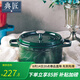 典匠鑄鐵琺瑯鍋燉鍋湯鍋24cm搪瓷煲湯鍋微壓鍋燃?xì)庠铍姶艩t通用煮面鍋 經(jīng)典琺瑯瑪卡綠內(nèi)白 24cm