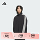 adidas拒水防潑休閑寬松夾克外套男裝阿迪達斯官方輕運動 黑色 L