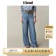 ELAND【100%萊賽爾】衣戀牛仔褲女復(fù)古寬松舒適闊腿褲25夏季新款 淺牛仔色(56)L/Indigo M /165