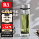 富光尊爵玻璃杯 男女士雙層水杯 高硼硅玻璃 304茶隔杯子泡茶杯300ml