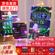 均垚 擺攤展示牌小黑板廣告牌夜市廣告寫(xiě)字板跳蚤市場(chǎng)攤位牌咖啡奶茶店集市價(jià)格展示架DIY立牌手寫(xiě)可擦 擺攤可擦黑板+四件套【中號29*16cm】
